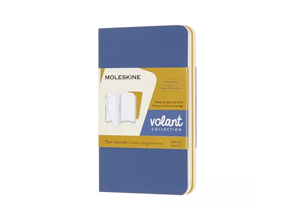 Een Moleskine Volant Journals Set of 2 Plain XS Forget-Me-Not Blue / Amber Yellow koop je bij Moleskine.nl